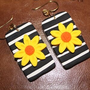 Handmade clay earrings